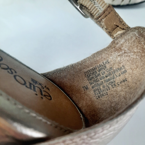 Euro Soft metallic sandals size 7 - Picture 10 of 11